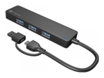 NATEC USB-C 3.0 Hub Mayfly 4-port + adapter USB-A