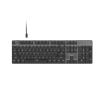 Natec Amberjack | Keyboard | Wired | US | Linear | White backlight, Hot-swappable switches, Anti-ghosting, Built-in memory, Macro recording | Black/Gray