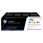 HP 125A original Toner cartridge CF373AM cyan magenta yellow standard capacity 3 x 1.400 pages 3-pack