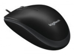 Logitech B100 - Mouse - right and left-handed - optical - 3 buttons - wired - USB - Normal Size - black