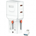 4smarts Travel charger World 65W USB-C + USB-A white