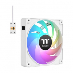 140mm Thermaltake CT140 EX ARGB Sync PC Cooling Fan White 3 Fan Pack