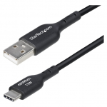 STARTECH.COM 1m USB-A auf USB-C Ladekabel USB-A auf Typ-C Schnellladekabel 3A USB 2.0 Datenubertragung Schwarz