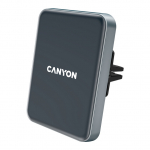 CANYON CH-15, Car holder and wireless charger MegaFix, C-15, 15W, Input: USB-C: 5V/2A, 9V/3A; Output: 5W, 7.5W, 10W, 15W;89*65*12mm,0.195kg,black