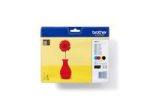 BROTHER LC-121 ink cartridge black and tri-colour 1-pack blister without alarm