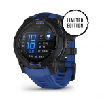 Garmin Instinct&reg; AMOLED black mit Silikon-Wechselarmband 22 mm bolt blue