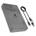 ICY BOX Externes Geh&auml;use f&uuml;r 2,5"/3,5" SATA HDD /SSD, Host USB 3.2 Gen 1 bis 5 Gbps Type-C/-A