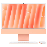 iMac Z1E8 59.62cm 23.5Zoll Standardglas M4 8C CPU/8C GPU/16C N.E. 16GB 256GB SSD Ohne Eth MM MaKey DE Orange