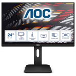 61cm/24" (1920x1200) AOC Pro-line X24P1 16:10 4ms HDMI DVI DisplayPort VGA VESA Pivot Speaker Full HD Black