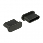 DeLock Staubschutz f&uuml;r USB-C Buchse ohne Griff 10-Pack Schwarz