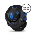 Garmin Instinct&reg; AMOLED black mit Silikon-Wechselarmband 26 mm bolt blue