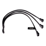 K Alphacool Y-Splitter 4-Pin auf 3x 4-Pin PWM 30cm - schwarz