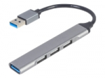 GEMBIRD 4-port USB HUB USB3 x 1 port USB2 x 3 ports silver