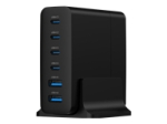 GEMBIRD 6-port 75W GaN USB fast charger black