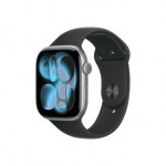 Apple Watch Series 11 GPS + Cellular 46mm Space Grey Aluminium Case with Black Sport Band - M/L | Apple