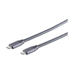 USB-C (ST-ST) 2m Anschlusskabel Grau