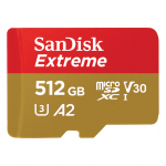 CARD 512GB Sandisk Extreme MicroSDHC 190MB/s +Adapter