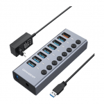 GRAUGEAR USB-HUB 7x USB 3.0 Ports + 1 USB Schnelllader retail