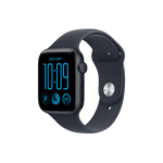 Apple Watch SE 3 GPS 44mm Midnight Aluminium Case with Navy Blue Sport Band - M/L | Apple