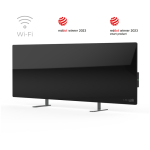 AENO GH2S Premium Eco Smart Heater, 700W, App, EU Plug (E/F), Black