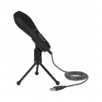 Delock USB Kondensator Mikrofon mit Tischst&auml;nder - ideal f&uuml;r Gaming, Skypen und Gesang