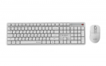 Gembird KBS-WMS-01-W-CYRL Silent key Pro Business wireless desktop set, white, RU layout
