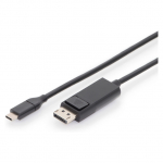 DIGITUS USB C Adapterkabel Typ C -DP 32,4GB St/St 2.0m, sw