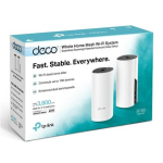 TP-LINK | Whole Home Mesh WiFi System | Deco M4 (2-Pack) | 802.11ac | 300+867 Mbit/s | 10/100/1000 Mbit/s | Ethernet LAN (RJ-45) ports 2 | Mesh Support No | MU-MiMO Yes | No mobile broadband | Antenna type 2xInternal | No