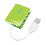 LogiLink USB2.0 Hub 4-port, smile ,green