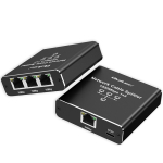 Qoltec Splitter Ethernet mini SWITCH 1x3 RJ45 USB C