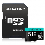 ADATA Premier Pro V30S - Flash memory card (SD adapter included) - 512 GB - Read Rate 100 MB/s, Write Rate 80 MB/s