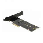 PCI Express x4 Karte zu 1 x intern NVMe M.2 Key M mit K&uuml;hlk&ouml;rper und RGB LED Beleuchtung - Low Profile Formfaktor