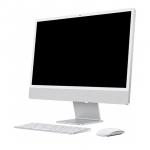 iMac Z1E2 59.62cm 23.5Zoll Standardglas M4 8C CPU/8C GPU/16C N.E. 24GB 1TB SSD Ohne Eth MM MaKey DE Silber