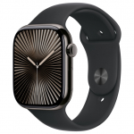 APPLE Watch Series 10 GPS + Cellular 46mm Slate Titanium Case with Black Sport Band - S/M