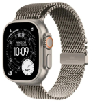 Apple Watch Ultra 3 GPS + Cellular 49mm Natural Titanium Case with Natural Titanium Milanese Loop - Medium
