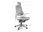 Wau TPE-8 office chair, grey/white elastomer