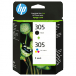 HP 305 2-PACK TRI-COLOR/BLACK