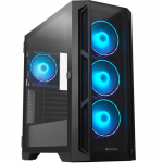 Chieftec Gamer Series APEX - Tower - E-ATX - windowed side panel (tempered glass) - black - USB/Audio - 4xFans ARGB