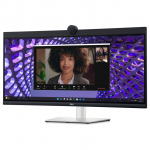 86,71cm/34" (3440x1440) Dell P3424WEB 21:9 Curved WQHD IPS 60Hz 5ms HDMI DP RJ45 Webcam USB-C VESA Black/Silver
