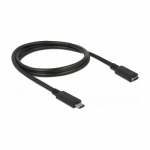 USB3.1 C > USB Type-C&trade; Buchse Verl&auml;ngerung 1,0 m schwarz Delock