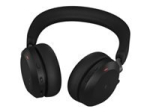 JABRA Evolve2 75 Headset on-ear Bluetooth wireless active noise cancelling USB-C noise isolating black with charging stand MS Te