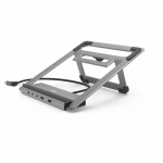 Hama Connect2Office Stand, USB-C dokk, 12 porti, 100 W, hall - S&uuml;learvutidokk / alus / 00200139