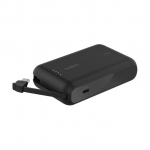 Belkin Powerbank mit integriertem USB-C Kabel, Schwarz, USB-C, 10.000 mAh