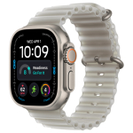 Apple Watch Ultra 4 Titanium Cellular 49mm Natur (Ocean Armband halbtransparentes grau)