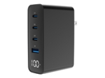 GEMBIRD 4-port 100 W GaN USB fast charger LCD black