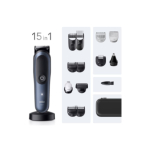 Braun Hair Trimmer | All-in-One Series 7 AIO7580 | Cordless | Wet & Dry | Number of length steps 14 | Blue/Black