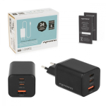 Movano GaN 65W 2x USB-C PD + USB-A Charger (Black)