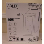 Renew. Adler | Beverage Pantry | AD 8083 | Energy efficiency class G | Free standing | Bottles capacity 12 | Black | DAMAGED PACKAGING, SCRATCHED DOOR AND THE RIGHT SIDE