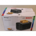 Renew. | Bosch DesignLine Toaster | TAT3P423 | Power 970 W | Number of slots 2 | Housing material Stainless steel | Black | DAMAGED PACKAGING AND ITEM BODY