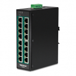 TRENDnet TI-PG160 DIN-Rail Switch PoE+ 16-Port Industrial Gigabit